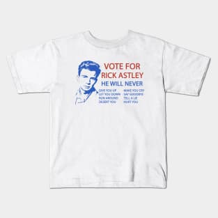 Vote for Rick Astley Kids T-Shirt